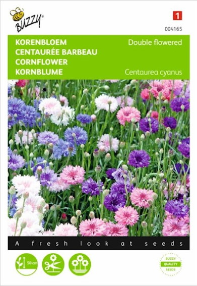 Korenbloem Dubbelbloemige Mix (Centaurea) 300 zaden BU